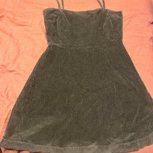 Reformation Olive Green Micah Corduroy Dress